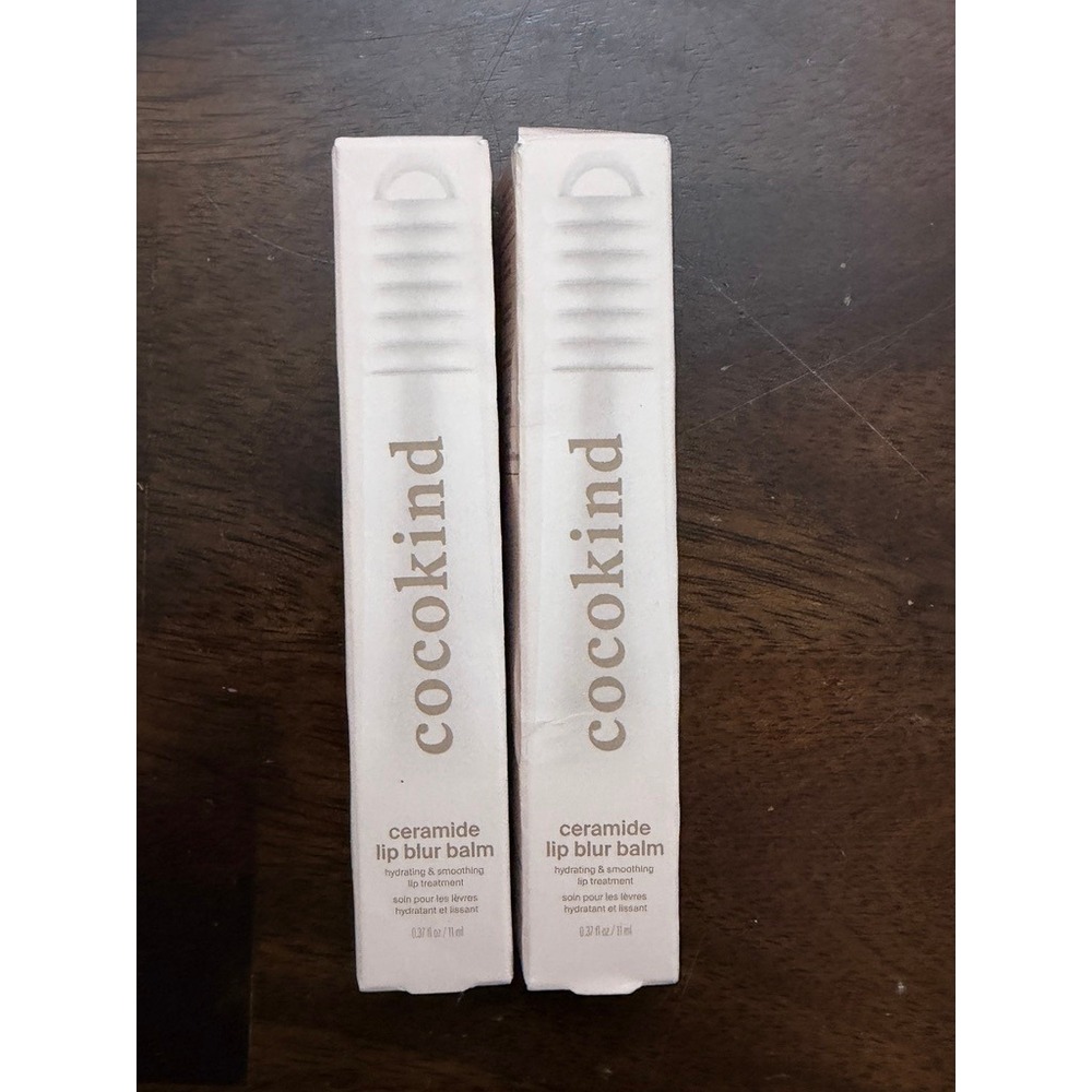 Lot of 2 Cocokind Ceramide Lip Blur Balm Clear Transparent 0.37 fl oz 11 ml New‎